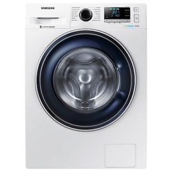 Samsung WW90J5456FW ecobubble™ Freestanding Washing Machine, 9kg Load, A+++ Energy Rating, 1400rpm Spin, White/Grey White/Grey